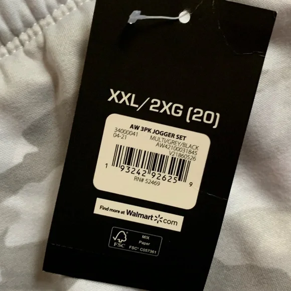 Athletic Works White Camo Joggers - Picture 5 of 6